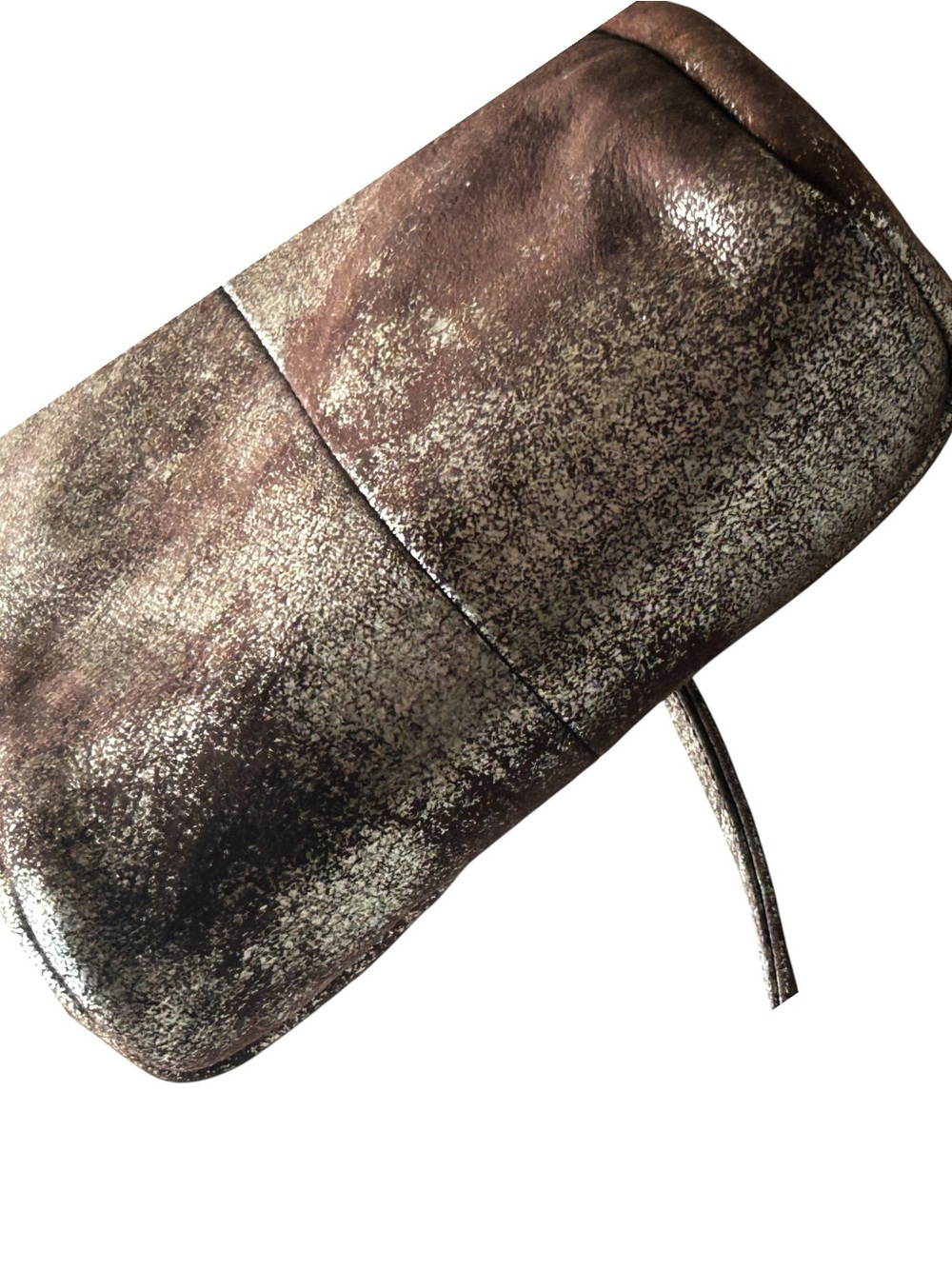 HOBO INTERNATIONAL Fern Metallic Shimmer Crossbody Bag with Brown/Gold Accents - Picture 6 of 17
